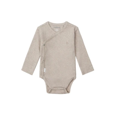 Image de Noppies Romper Nino Taupe Melange 74 80% Biologische katoen / 15% Recycled Polyester 5% Elastaan