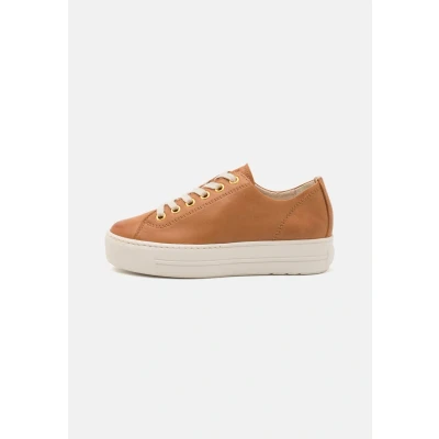 Afbeelding van Paul Green Sneakers laag, Dames, Maat: 39, Braun Leer