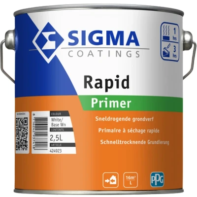 Afbeelding van Sigma Rapid Primer 2,5 liter Grondverf voor hout buiten (terpentinebasis)