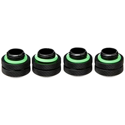 Image de CORSAIR Hydro X Series XF Hardline 12mm OD Fitting Raccord pour système de refroidissement par liquide noir (pack 4)