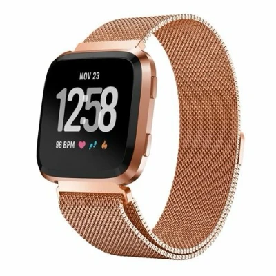 Afbeelding van Fitbit Versa 1 / 2 &amp; Lite milanese bandje Maat: Small Rosé goud