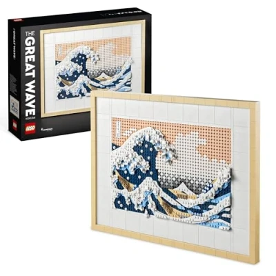 Afbeelding van LEGO ART Hokusai De grote golf Japanse wanddecoratie set oceaanbord creatieve vrije tijd voor volwassenen, mannen en vrouwen doe het zelf woondecoratie, kantooraccessoires 31208