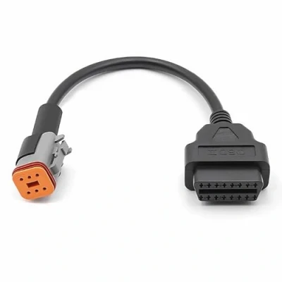 Afbeelding van Bolwins I15CS 6 pins naar OBD II 16 diagnostische kabel voor Harley Davidson OBD2 adapter 32 cm