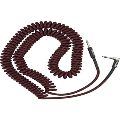 Image de Fender Câble professionnel spiralé tweed rouge droit/coudé 9 m