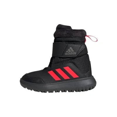 Afbeelding van adidas Performance Winterplay Unisex Snowboots voor kinderen, Maat: 31.5, Core black/solar red/iron metallic Textiel/ synthetisch