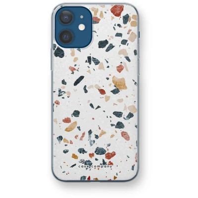 Afbeelding van Case Company® hoesje geschikt voor iPhone 12 mini Terrazzo N4 Soft Cover Telefoonhoesje Bescherming aan alle Kanten en Schermrand