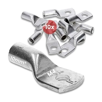 Afbeelding van 10 stuks Kalitec HR10 4 standaard buiskabelschoenen mm² M4 I zonder kijkgat Made in Germany