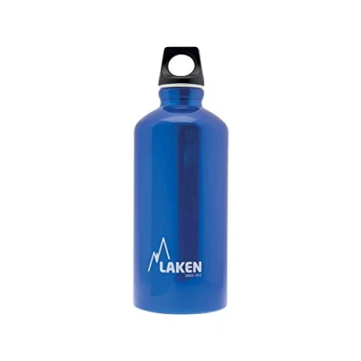 Afbeelding van Laken Futura aluminium waterfles met schroefsluiting en smalle hals, 0,6 liter, blauw
