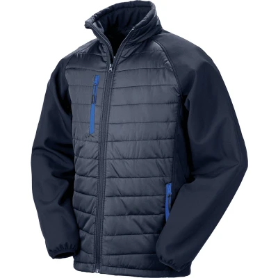 Afbeelding van Result Black compass gewatteerde softshelljas R237X Navy / Royal