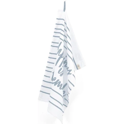 Afbeelding van Walra Theedoek Happiness Jeans Blauw 50 x 70 cm