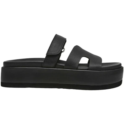 Afbeelding van Steve Madden Bigmissile Pantoffels, Dames, Maat: 41, Black action Leer