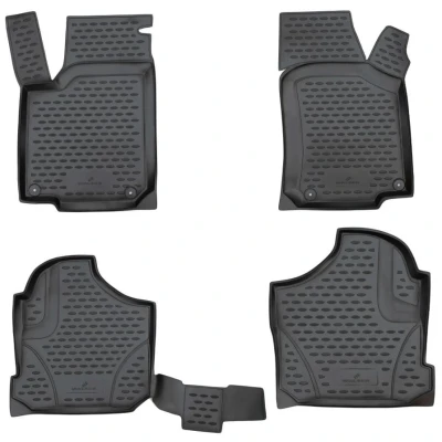 Afbeelding van WALSER XTR 75167 Vloermatset Rubber voor en achter Zwart Op maat gemaakt