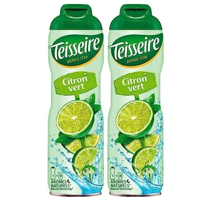 Afbeelding van Teisseire Limoen dranksiroop 600 ml siroop zo smaak als fruit (2 stuks)