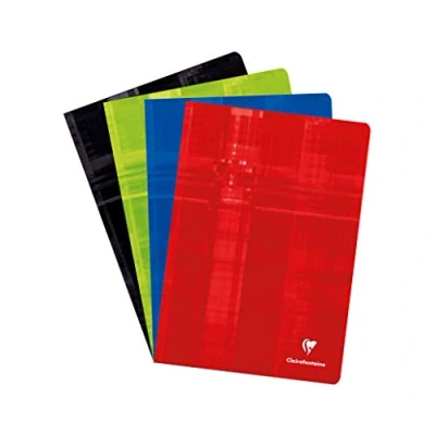 Afbeelding van Schrift Clairefontaine A4 ruit 10x10mm 90gr 80blz assorti