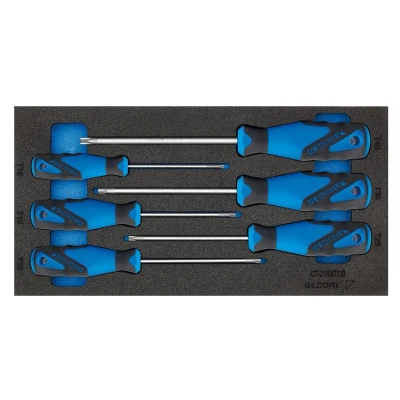 Afbeelding van Gedore 1500 CT1 2163 TXB 3 C 6 delige beveiligde torx Schroevendraaierset in 1/3 CT module 2309165