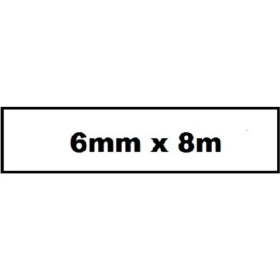 Afbeelding van Labeltape Quantore TZE 211 6mm x 8m wit/zwart