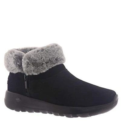 Afbeelding van Skechers On The Go Joy Savvy 144003 BKGY, Vrouwen, Zwart, Laarzen,Sneeuw laarzen, maat: 36
