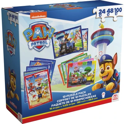 Afbeelding van PAW Patrol 12 delige Puzzelset 24, 48 en 100 Stukjes