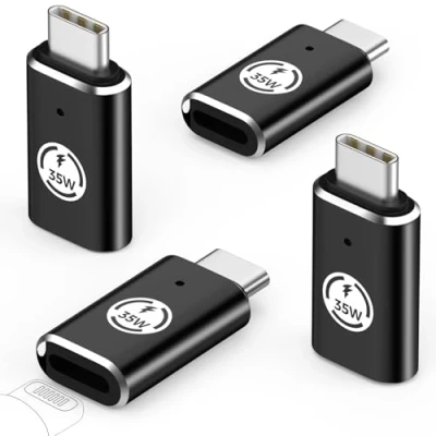 Afbeelding van MoKo Lightning Female naar USB C Male adapter 4 stuks, Converter voor iPhone 15 serie, iPad, snel opladen/datasynchronisatie, niet