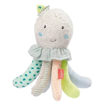 Afbeelding van Fehn Octopus baddier, badspeelgoed voor baby&#039;s, drijvend badspeelgoed, waterspeelgoed vrolijk badplezier, baby&#039;s en peuters vanaf 0 maanden