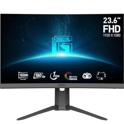 Afbeelding van Gebogen PC Gaming Monitor MSI G24C6P E2 24 VA Paneel FHD 1ms 180 Hz DP / HDMI