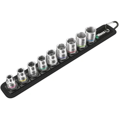Afbeelding van Wera Belt B 4 HF Zyklop 9 delige doppenset op gordel 3/8&quot;