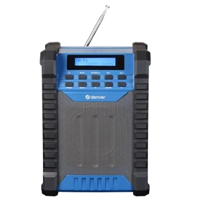Afbeelding van Denver Bouwradio DAB Bluetooth met Accu AUX FM USB C Spatwaterdicht WRD60