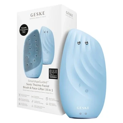 Afbeelding van GESKE SmartAppGuided™ Sonic Thermo Facial Brush &amp; Face Lifter 8 in 1 Huidreiniging anti rimpel Siliconen elektrische reinigingsborstel Gezichtsmassager Reiniging aging