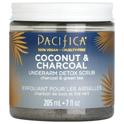 Afbeelding van PACIFICA Underarm Detox Scrub Kokos Houtskool voor dames, 200 ml, grijs