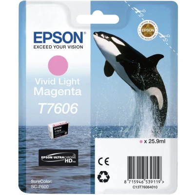 Afbeelding van Epson T7606 (C13T76064010) Inktcartridge Vivid licht magenta