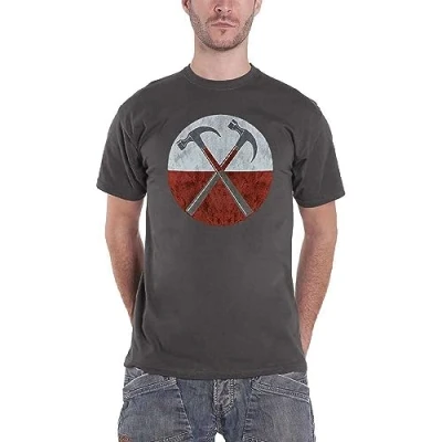 Afbeelding van Pink Floyd Vintage The Wall Hammers Heren T shirt L Grijs