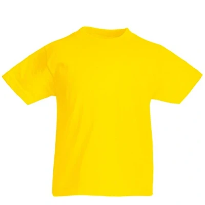 Afbeelding van Fruit of the Loom T shirt voor jongens, Geel