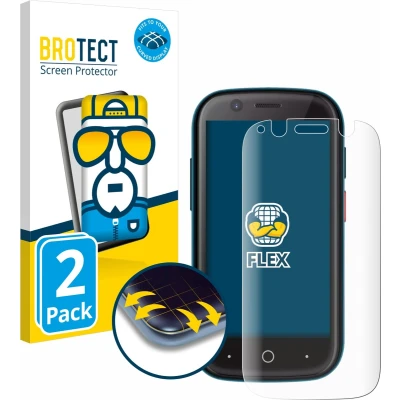 Afbeelding van BROTECT Screenprotector voor Unihertz Jelly 2 Folie Beschermfolie transparant volledig dekking (2 Stuks)
