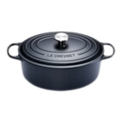 Afbeelding van Le Creuset Gietijzeren Ovale Braadpan In Mat Zwart 35cm 8,9l