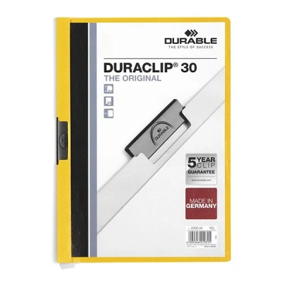 Image de Durable duraclip 30 chemise de présentation à clip jaune 2200 04