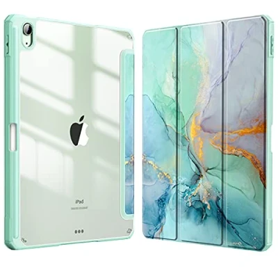 Afbeelding van Fintie Hybride hoes voor iPad Air 5e generatie 2022 / 4e 2020 10,9&quot; Met penhouder Schokbestendige beschermhoes harde transparante