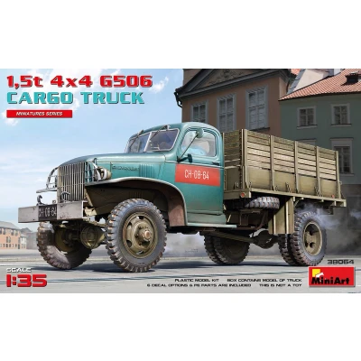 Afbeelding van 1:35 MiniArt 38064 1,5t 4X4 G506 Cargo Truck Plastic Modelbouwpakket