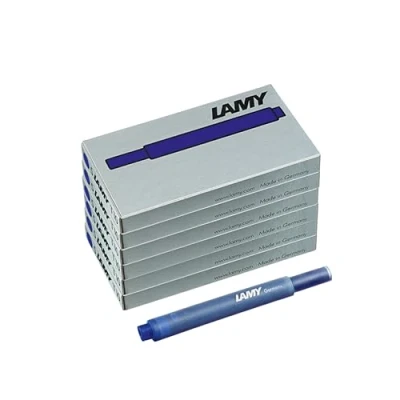 Afbeelding van Lamy T10 inktpatronen met grote inktvoorraad geschikt voor alle vulpenmodellen inhoud 1,25 ml per cartridge 5 stuks verpakking inktkleur: blauw