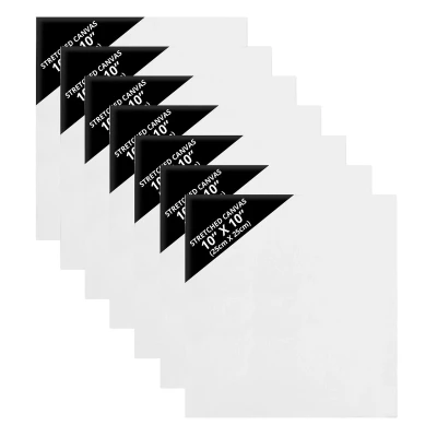 Afbeelding van Belle Vous canvas om te schilderen (7 stuks) 25 x cm klein blanco voorgerekt ideaal voor olieverfschilderijen, acryl en tekenen schetsen
