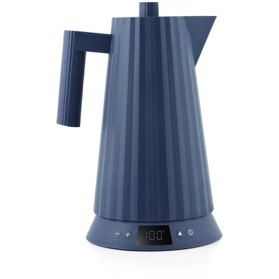 Afbeelding van Alessi Plissé Temperature Control Waterkoker Donkerblauw