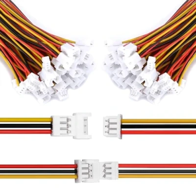 Afbeelding van JST connectoren, 1,25 mm mannelijke en vrouwelijke 3 polige Micro connector met kabels (3 pins), 20 spellen/pakket (editie: 3pin)