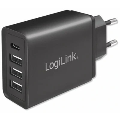 Afbeelding van LOGILINK USB WALL CHARGER 3x AF &amp; 1x CF 27W