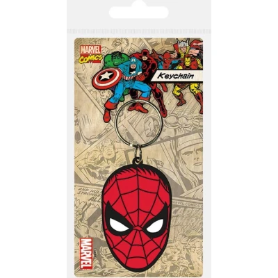 Afbeelding van Sleutelhanger Spiderman logo rubber metalen ring