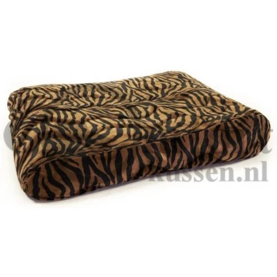 Afbeelding van Hondenkussen Bonfire Zebra zwart/bruin 80x55x15 cm EPS korrels