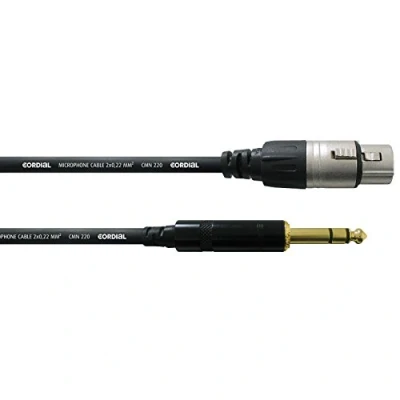 Afbeelding van Cordial CFM 1,5 FV XLR Verbindingskabel [1x bus 1x Jackplug male 6,3 mm] 1.50 m Zwart