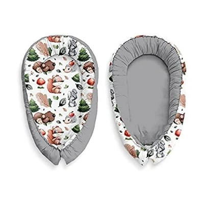 Image de Kospu Nid De Bébé Multifonctionnel Cocoon Pare Choc chocs Voyage 100% Coton Anti Allergique