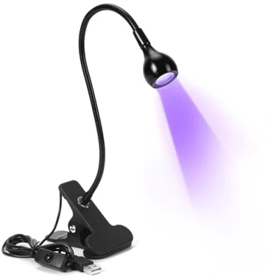 Afbeelding van Nageldroger, gooseneck uv lamp, ledlamp, minilamp met clip, voor het uitharden van hars