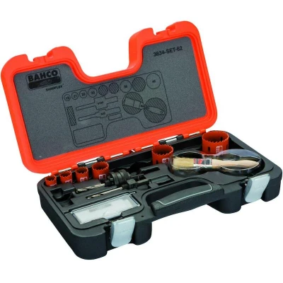 Afbeelding van BAHCO 3834 SET 62 Sandflex bi metalen gatzagenset voor metaal en houtsoorten 19 mm 48 8 delig