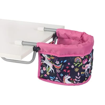 Afbeelding van Bayer Chic 2000 735 43 Tafelstoel, 60 cm, poppenstoel, eenhoorn, marineblauw/roze