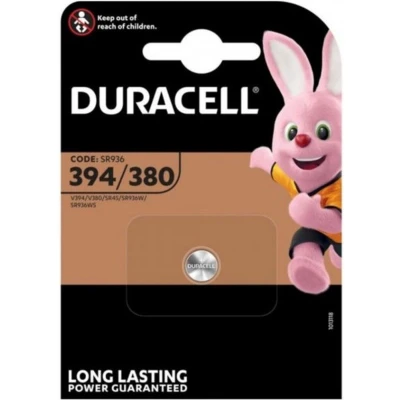 Afbeelding van Duracell batterij zilveroxide, knoopcel, 380/394, SR45, 1,5 V horloge, blisterverpakking (1 pack)